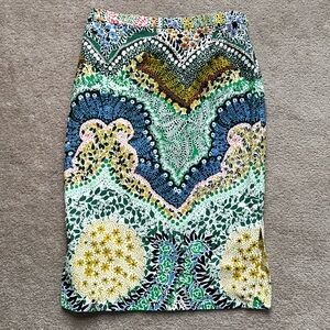 Moulinette Soeurs Anthropologie Floral Pencil Skirt